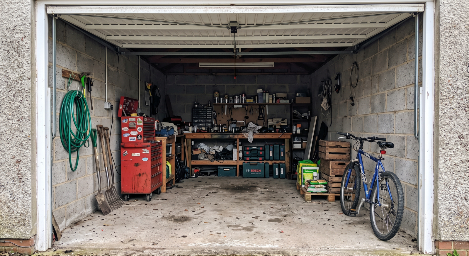 Garage full of waste before Atlas collection