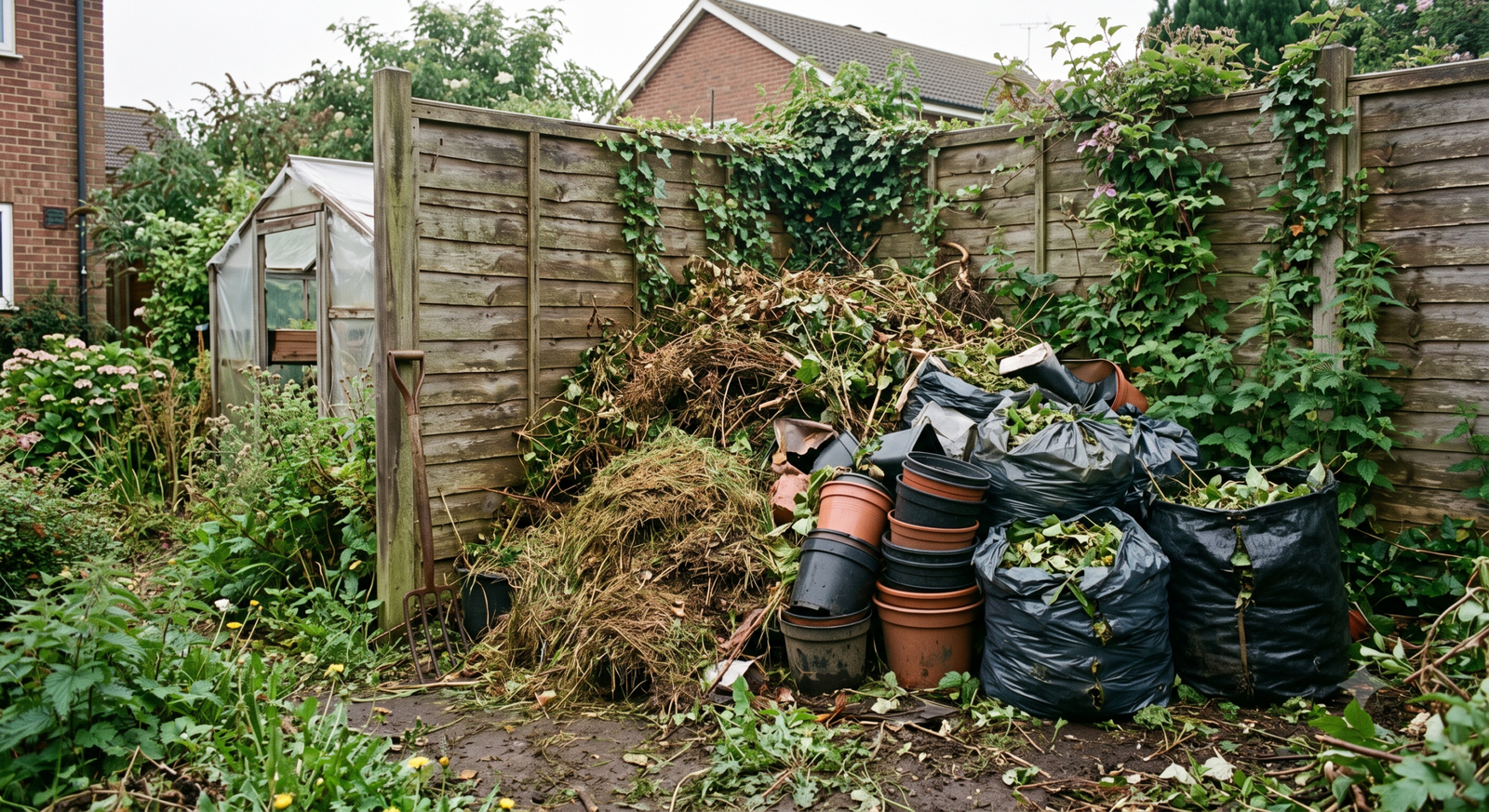 Garden waste before